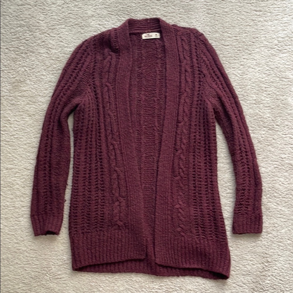 Women's Plum Cable Knit Sweater